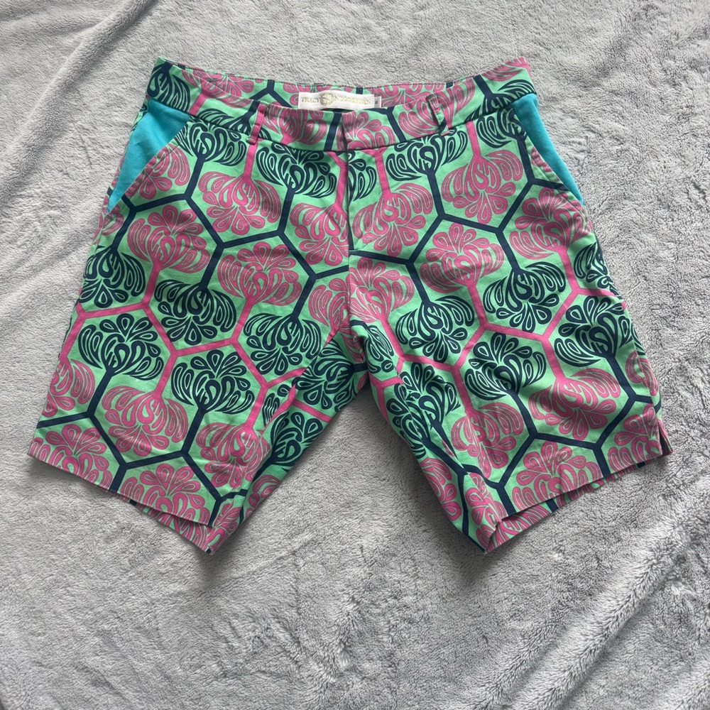 Tracy Negoshian Multicolor Patterned‎ Bermuda Women’s Shorts Size 8
